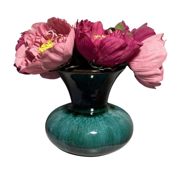 Vtg Blue Mountain Pottery Swan Planter Vase Green Drip Glaze 6 x 8" Canada MCM - Picture 7 of 11